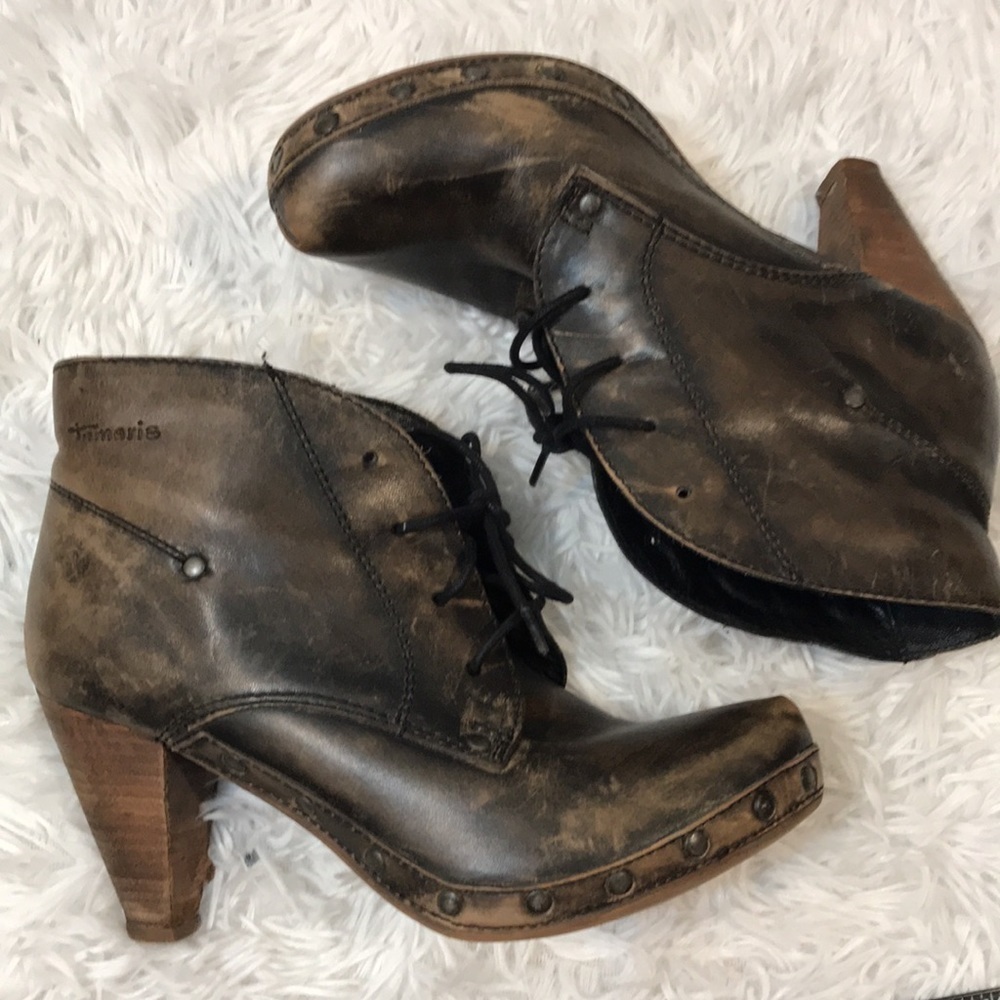 Tamaris Women's Lace up Leather Boots 39